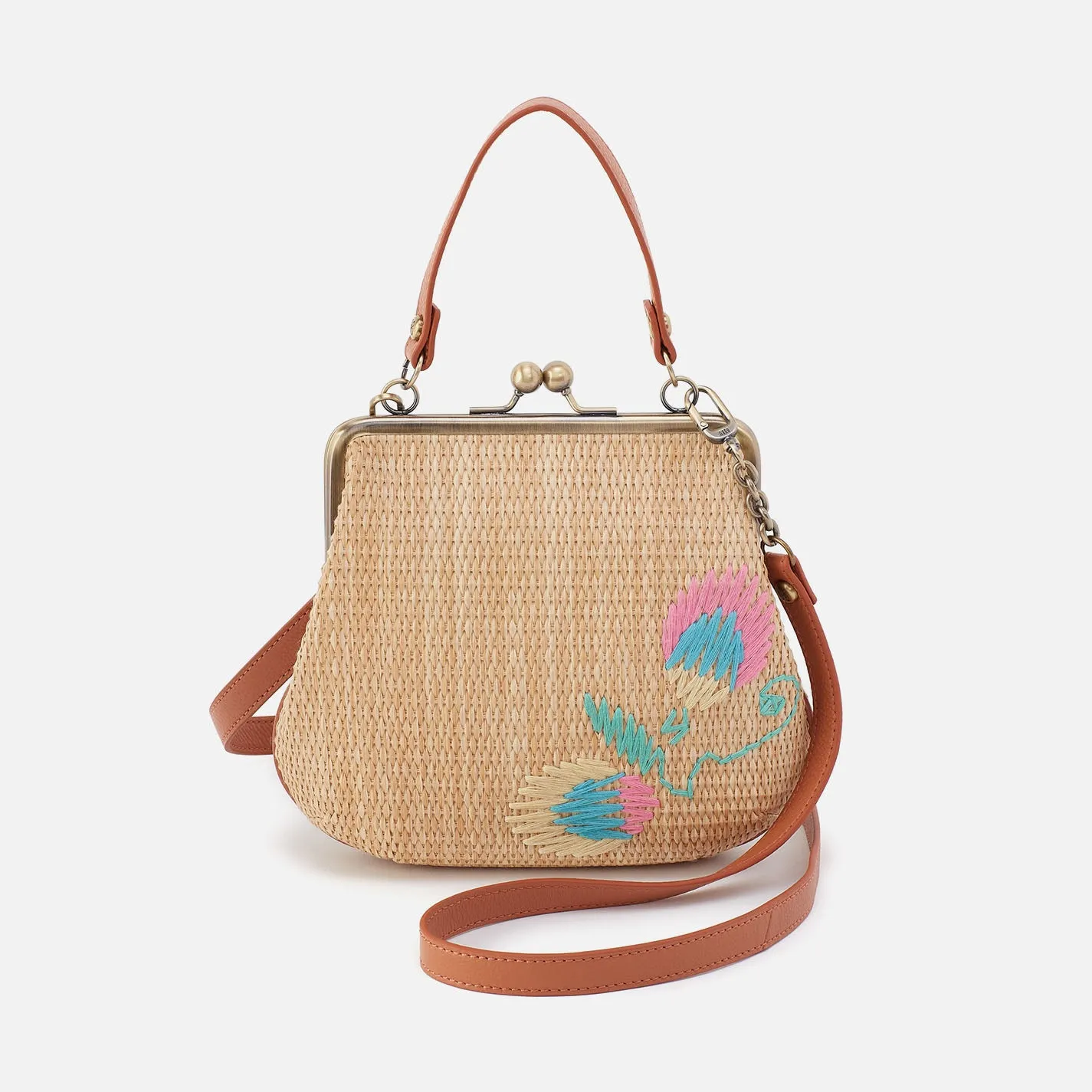 Alba Crossbody In Woven Straw - Natural Straw