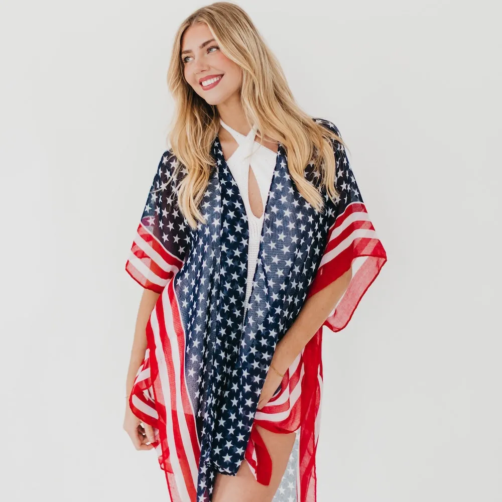 American Women USA Flag Kimono