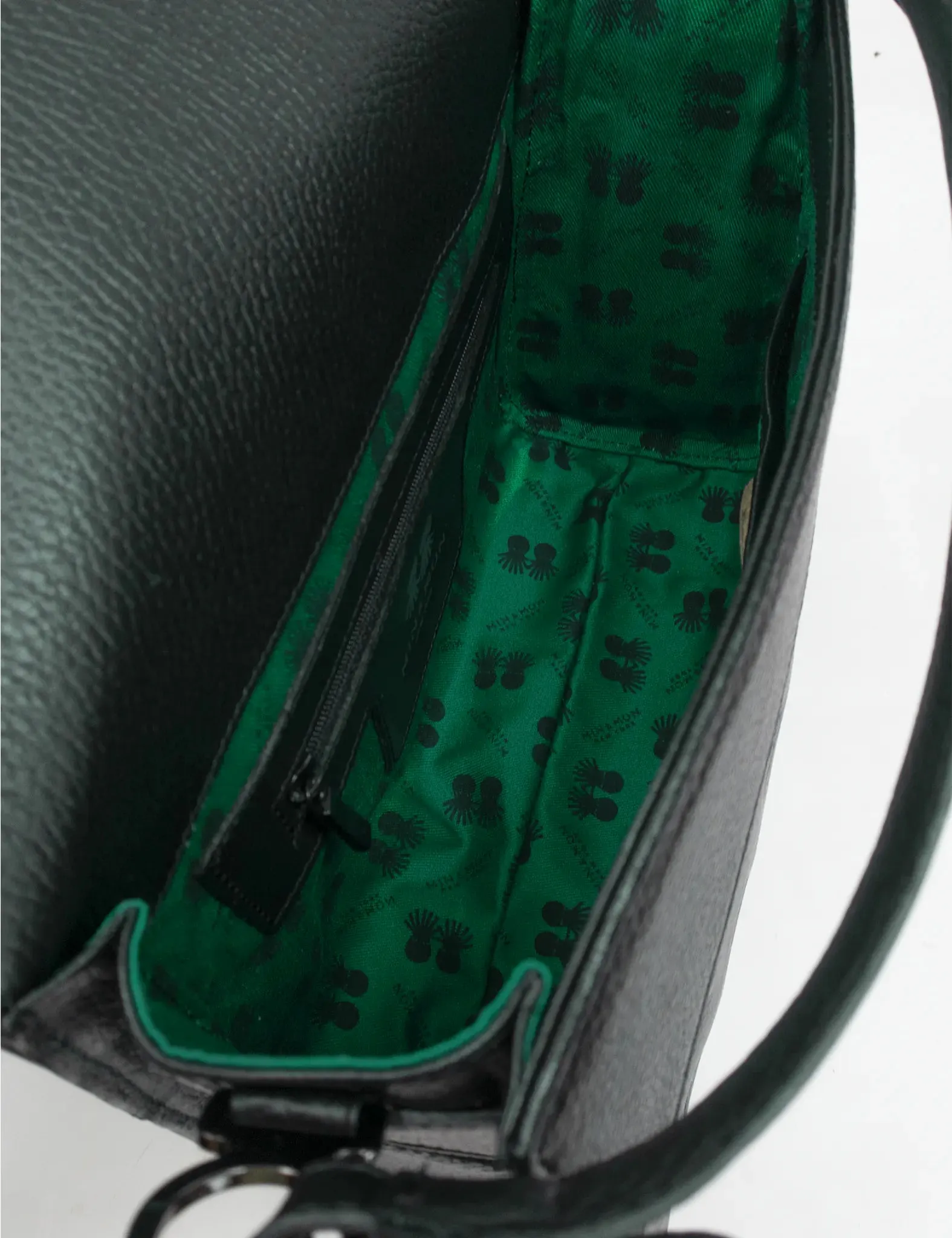Anastasio Medium Crossbody Handbag Black Leather - All Over Eyes Embroidery