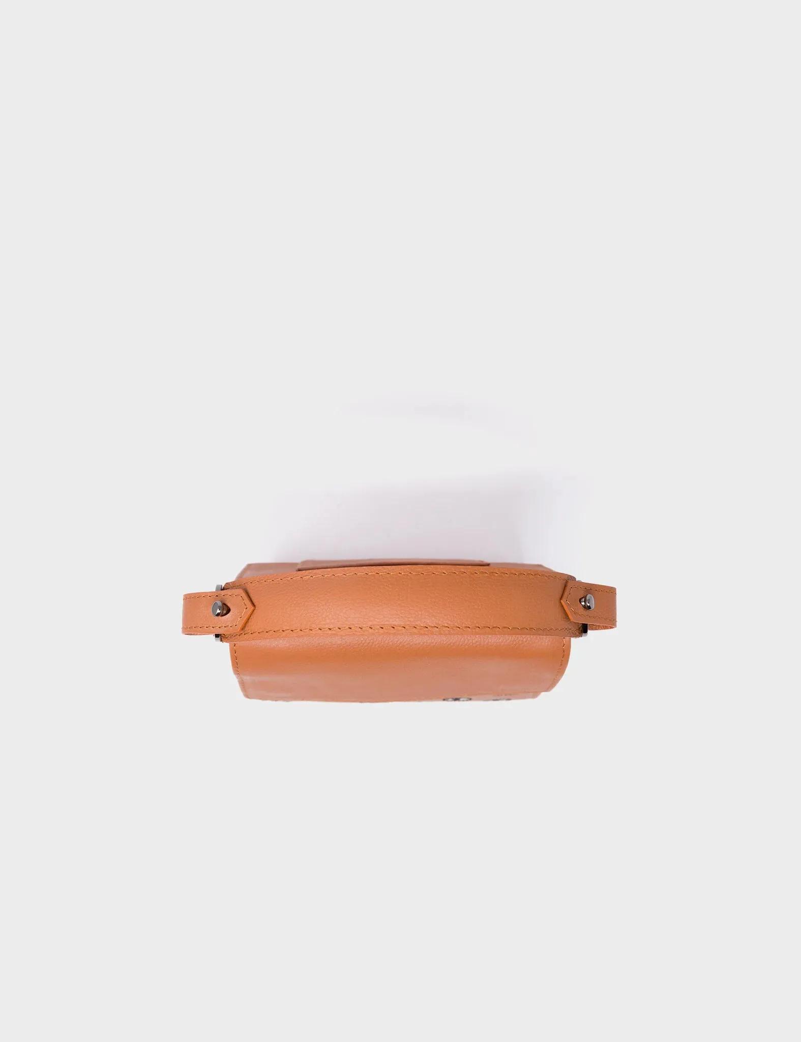 Anastasio Micro Crossbody Handbag Caramel Leather - All Over Eyes Embroidery