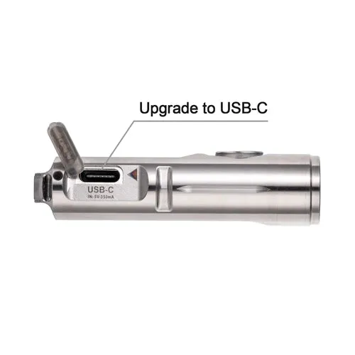 Aurora A4Pro USB-C Titanium Keychain Flashlight | Gen 4