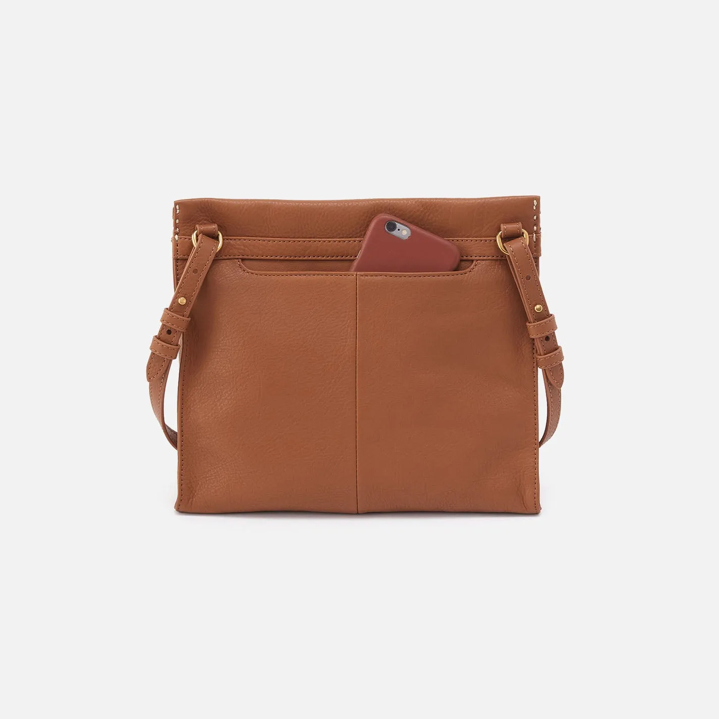 Austin Medium Crossbody In Pebbled Leather - Warm Honey
