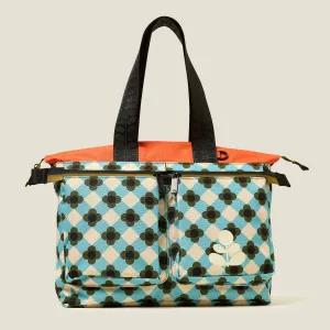 Axis Tote - Flower Check Ziggurat