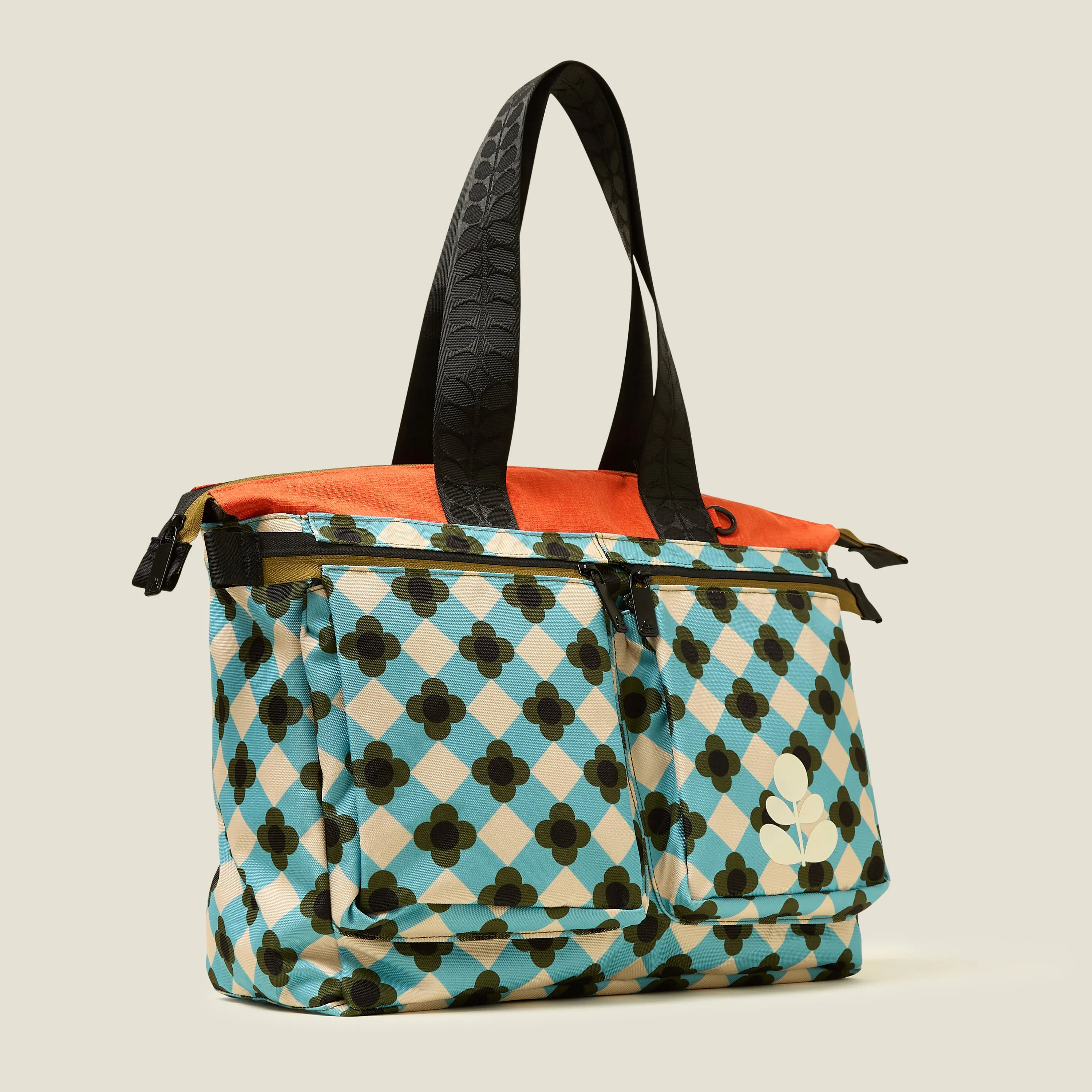 Axis Tote - Flower Check Ziggurat