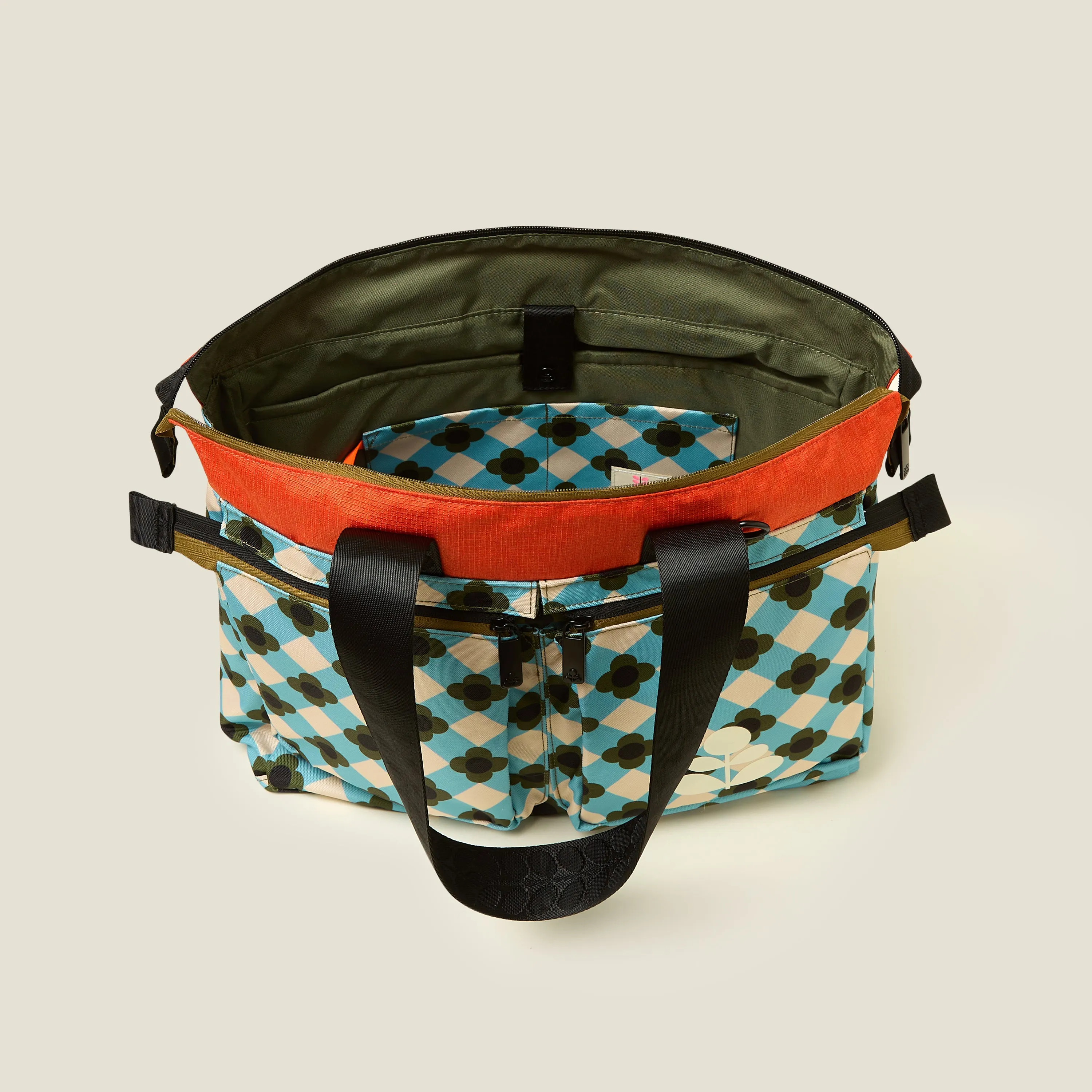 Axis Tote - Flower Check Ziggurat