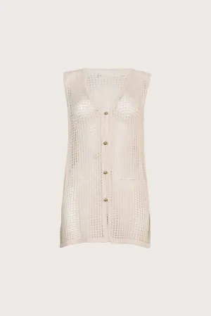 BEIGE SUNSET CROCHET COVER UP