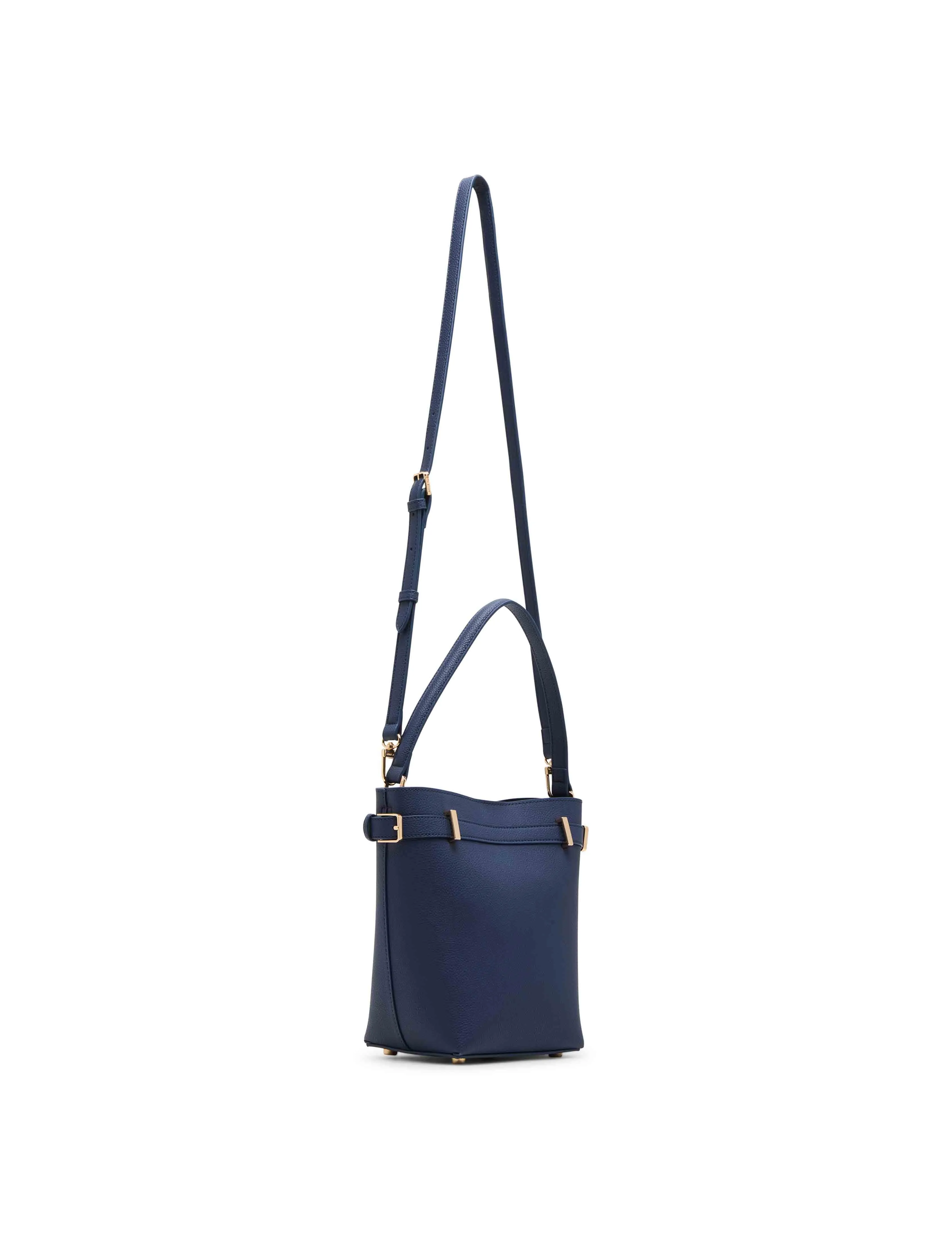 Belted Buckle Bucket with Convertible Strap