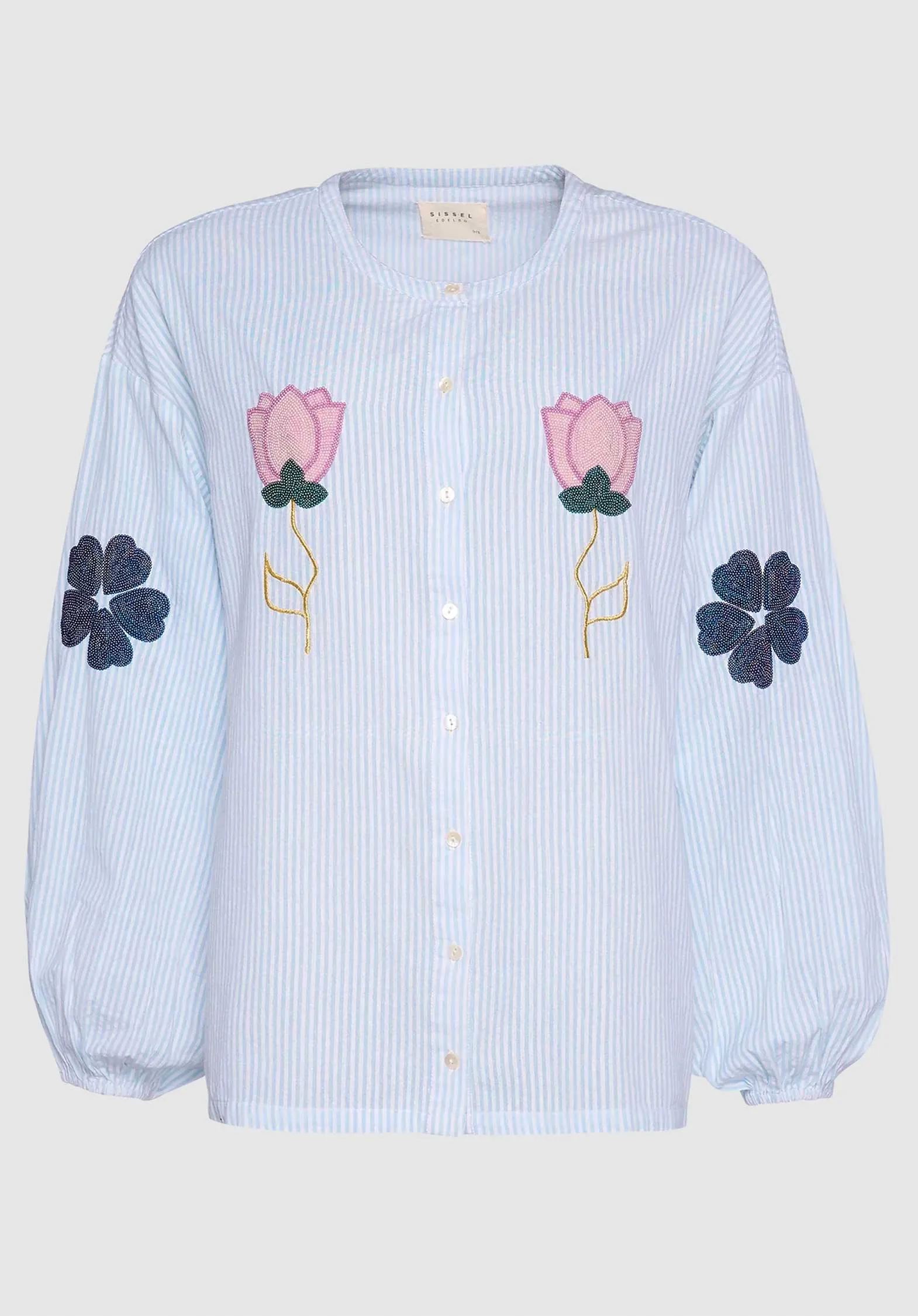 Blouse Se1432 Caro Shirt Cashmere-Blue