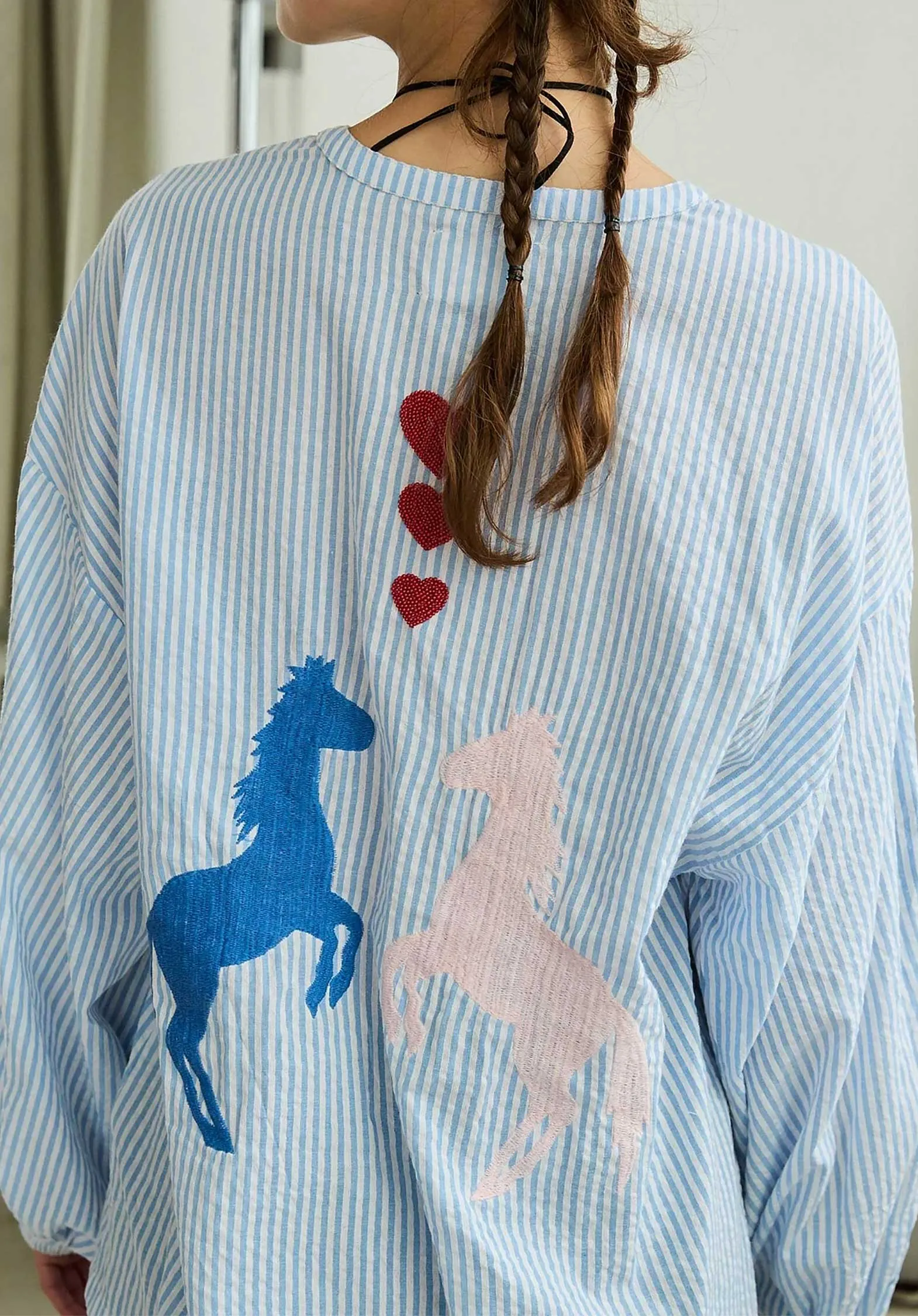 Blouse Se1432 Caro Shirt Cashmere-Blue