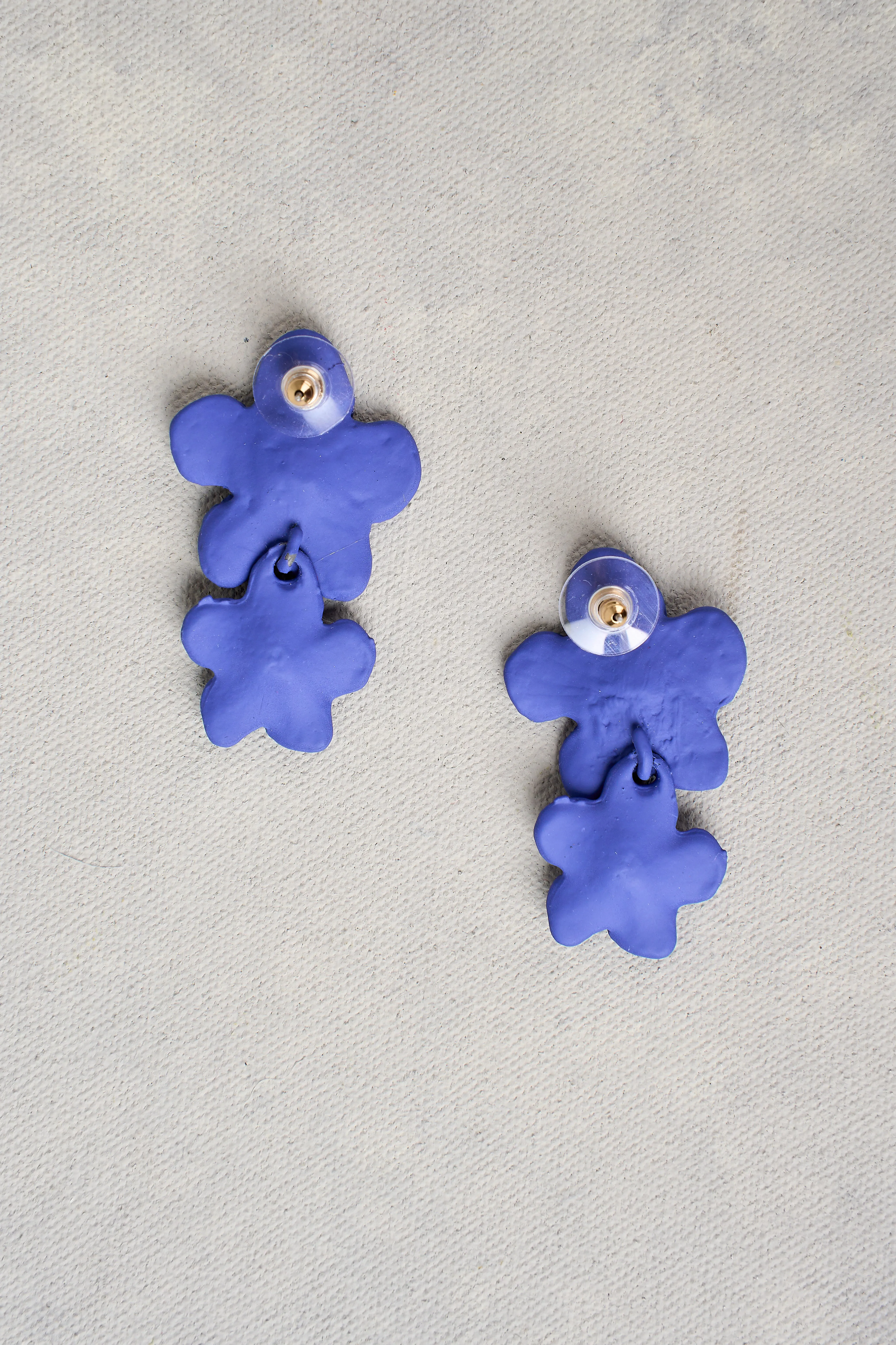 Blue Floral Earrings