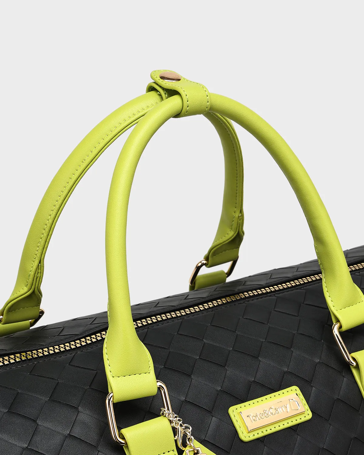 Bodega Rolling Travel Set in Black & Slyme