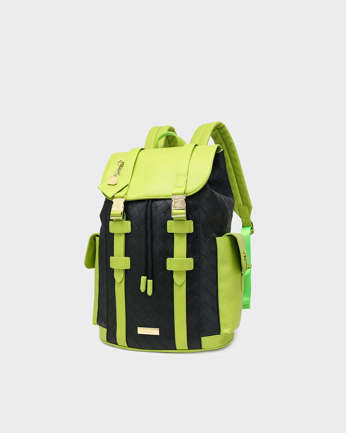 Bodega Rolling Travel Set in Black & Slyme