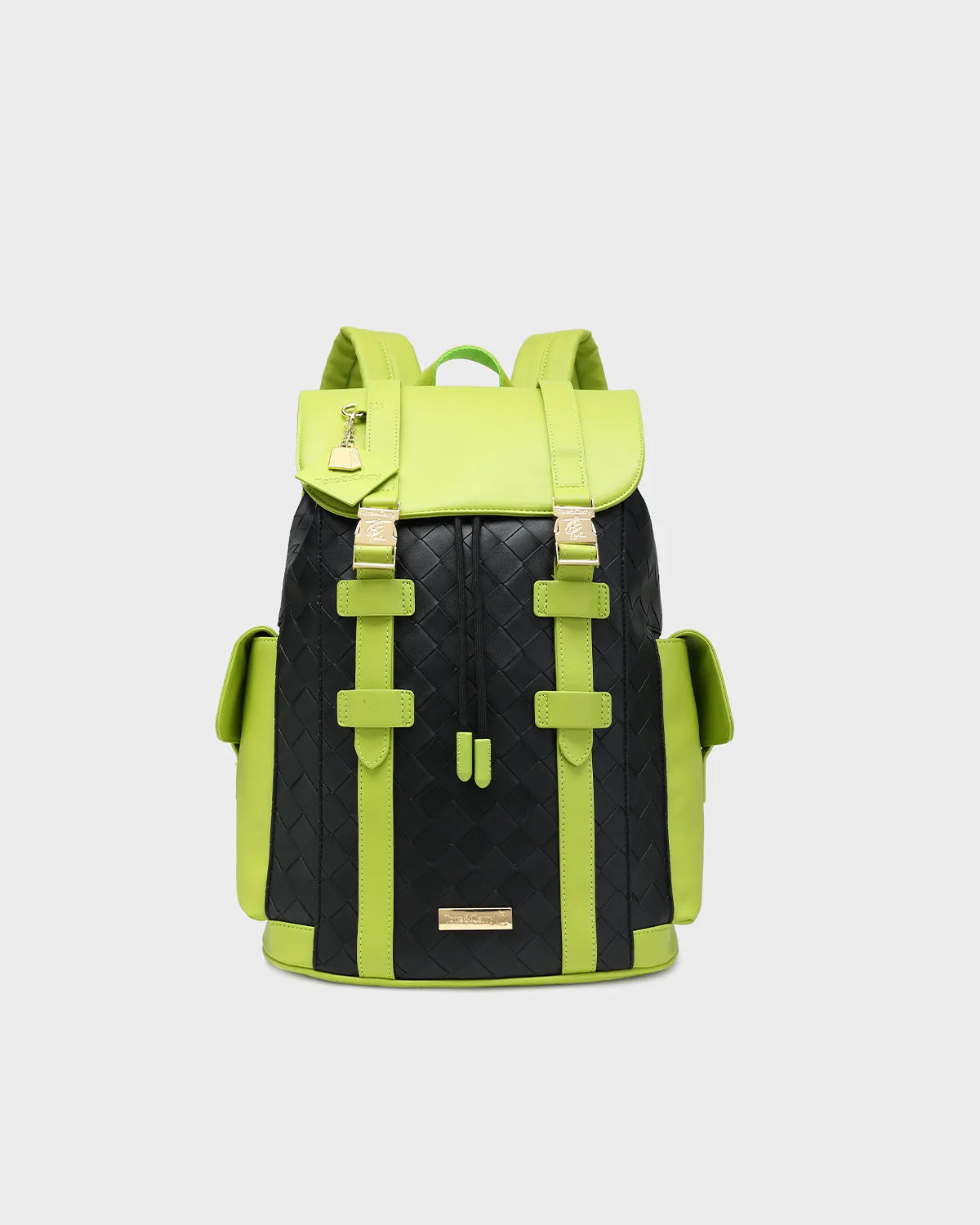 Bodega Rolling Travel Set in Black & Slyme