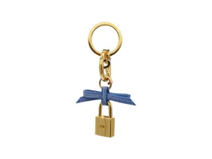 Bow and Padlock Keyring/Bag Charm - Orinoco - Bluebell