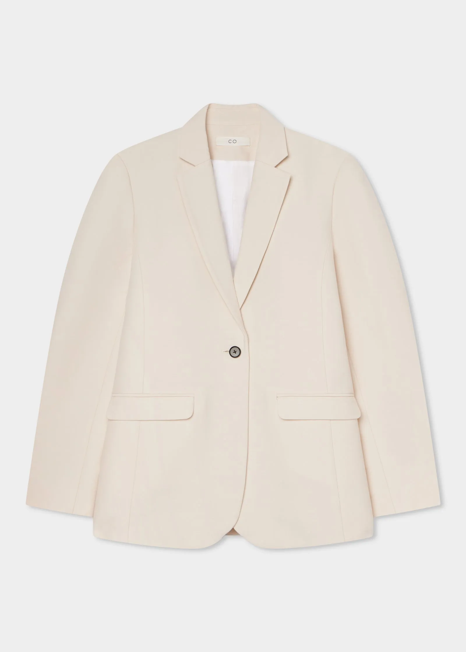 Boxy Blazer in Faille - Pale Pink