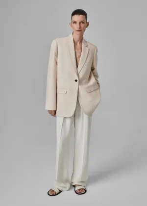 Boxy Blazer in Faille - Pale Pink