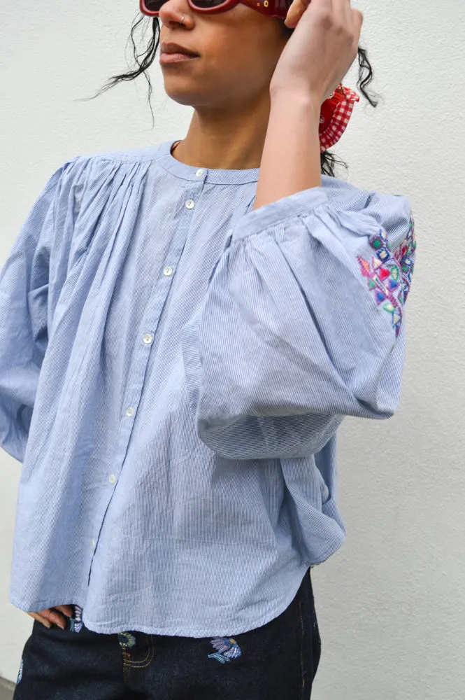 By-Bar Becky Indi Grey Blouse