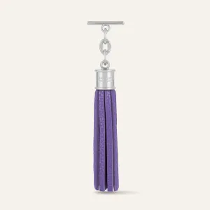 Capsule Tassel | Amethyst with Silver hardware