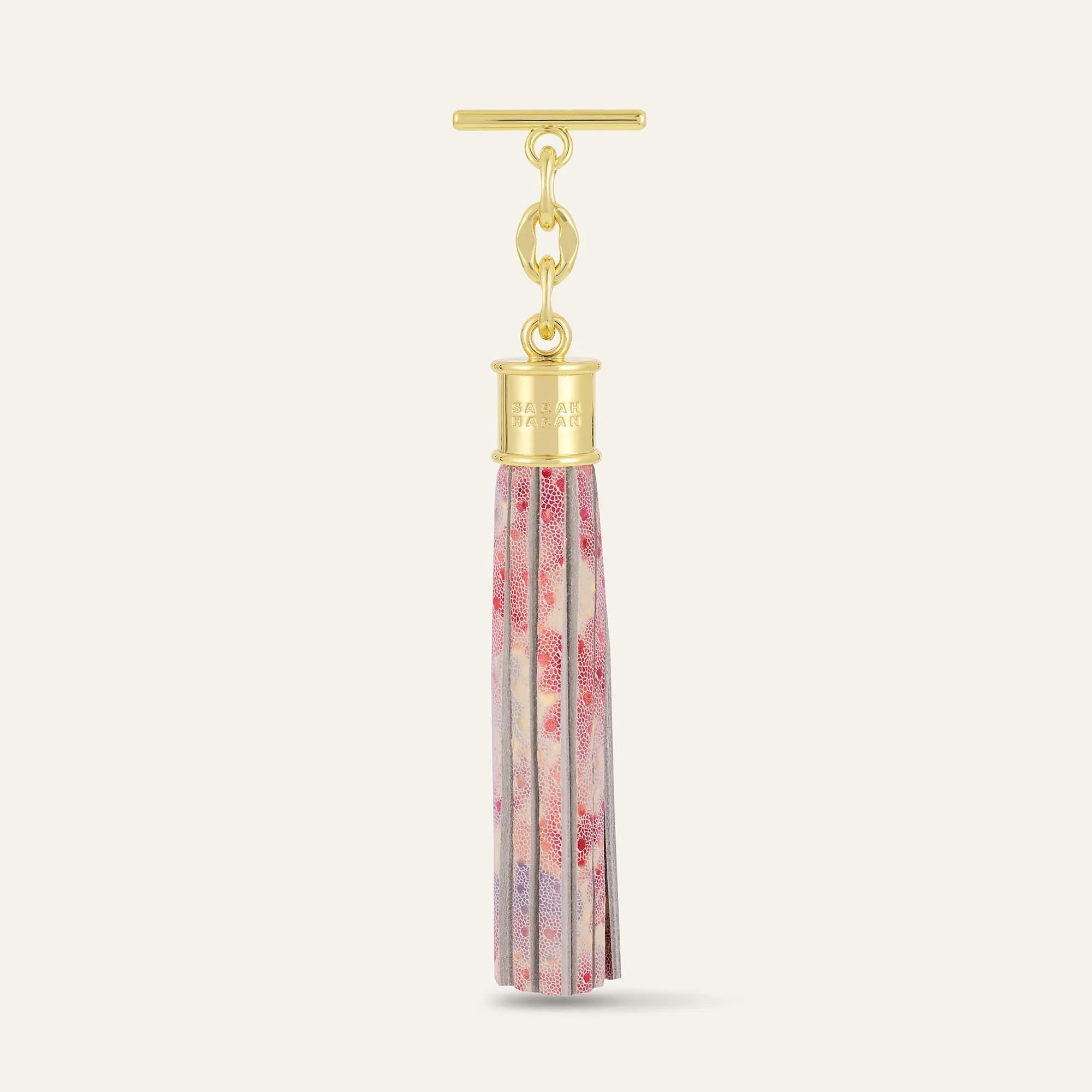 Capsule Tassel | Cherry Blossom with Gold hardware