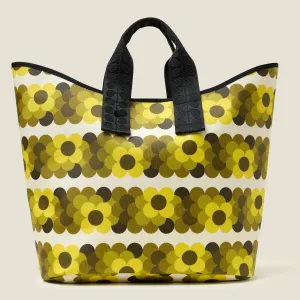 Carryall Large Tote - Retro Flower Yellow