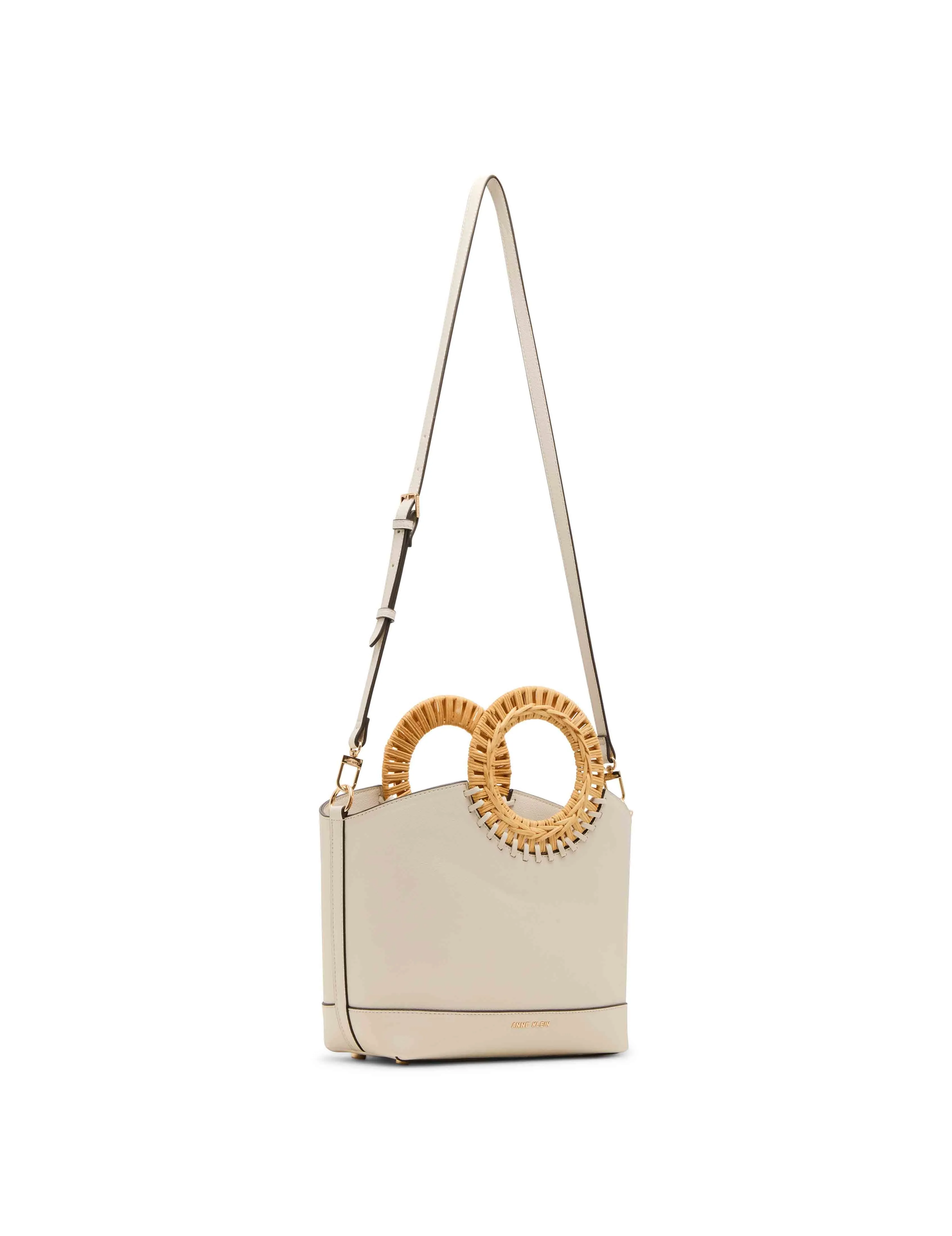 Circle Handle Tote With Convertible Strap