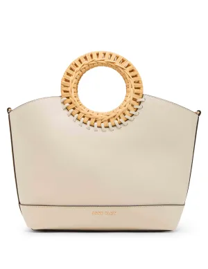 Circle Handle Tote With Convertible Strap