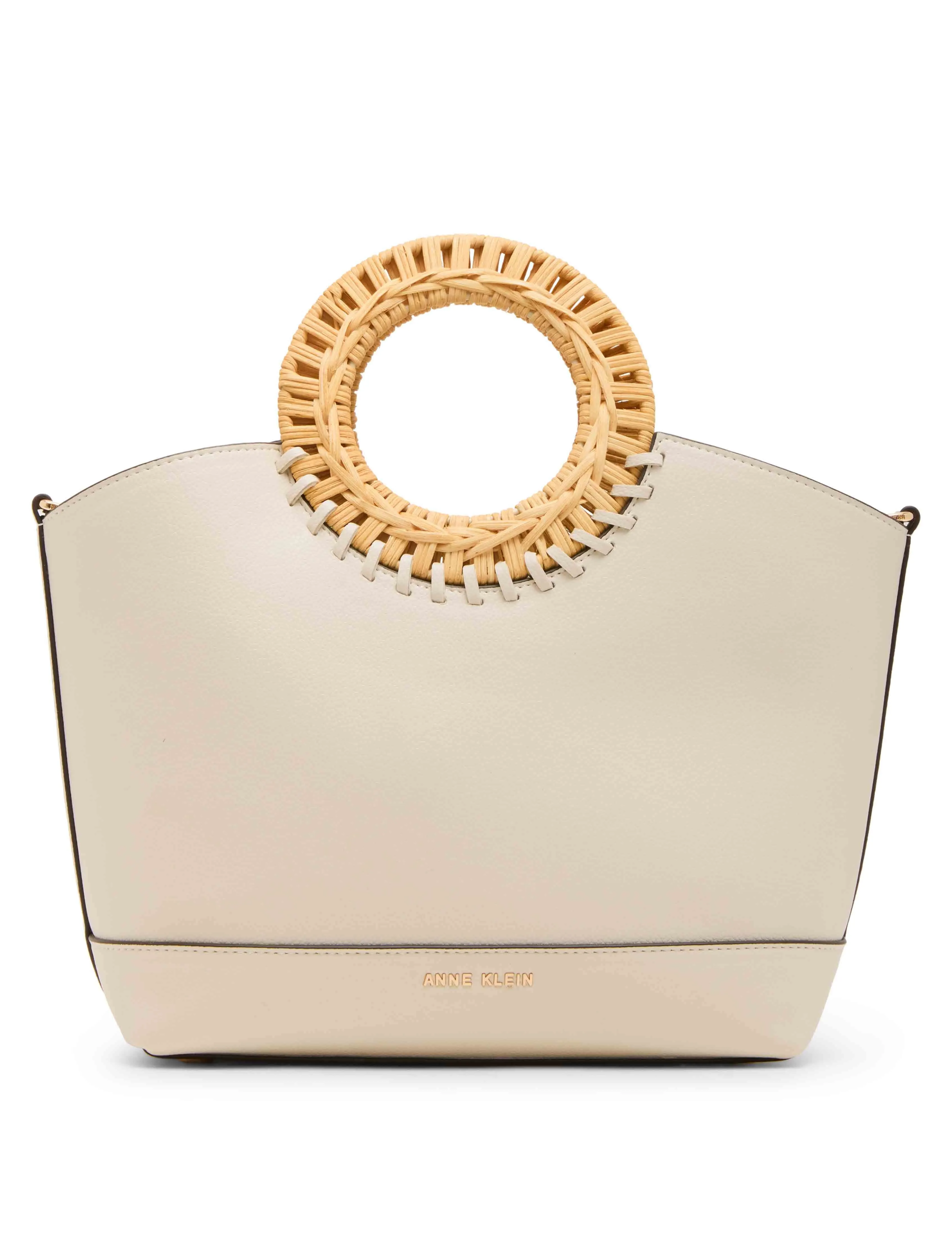 Circle Handle Tote With Convertible Strap