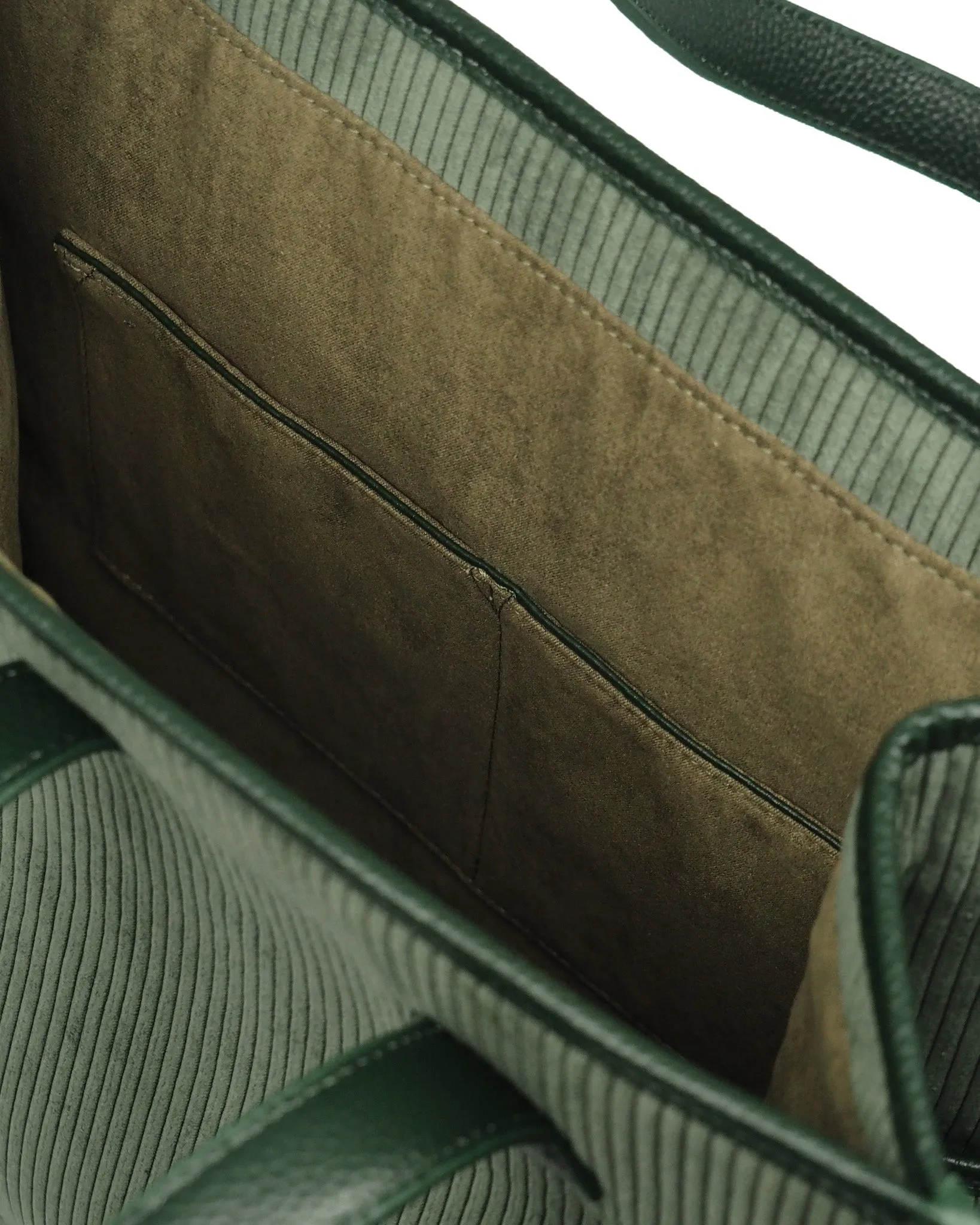 Corduroy Shopper Tote (Forest/ Dark Green)