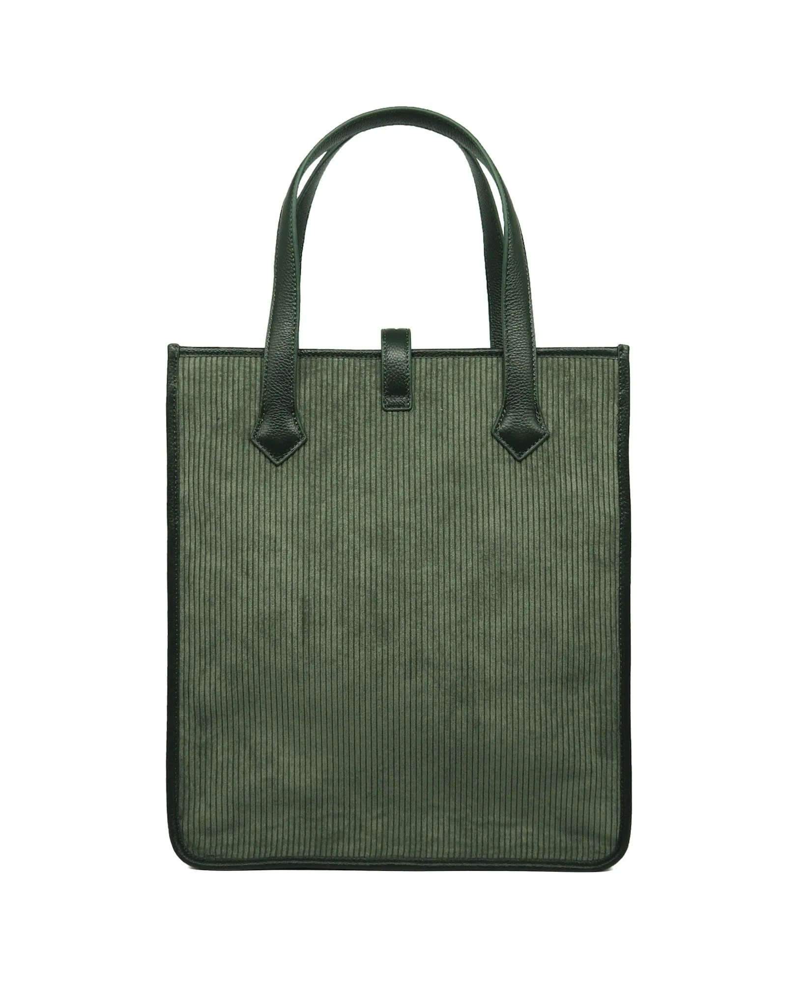Corduroy Shopper Tote (Forest/ Dark Green)