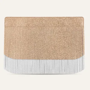 Deco Fringing | Blush Rose Soft Metallic Silver with Silver hardware