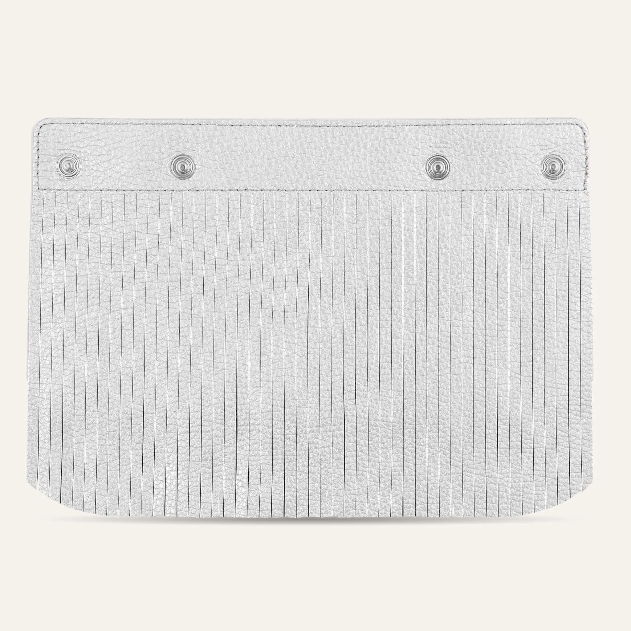 Deco Fringing | Blush Rose Soft Metallic Silver with Silver hardware