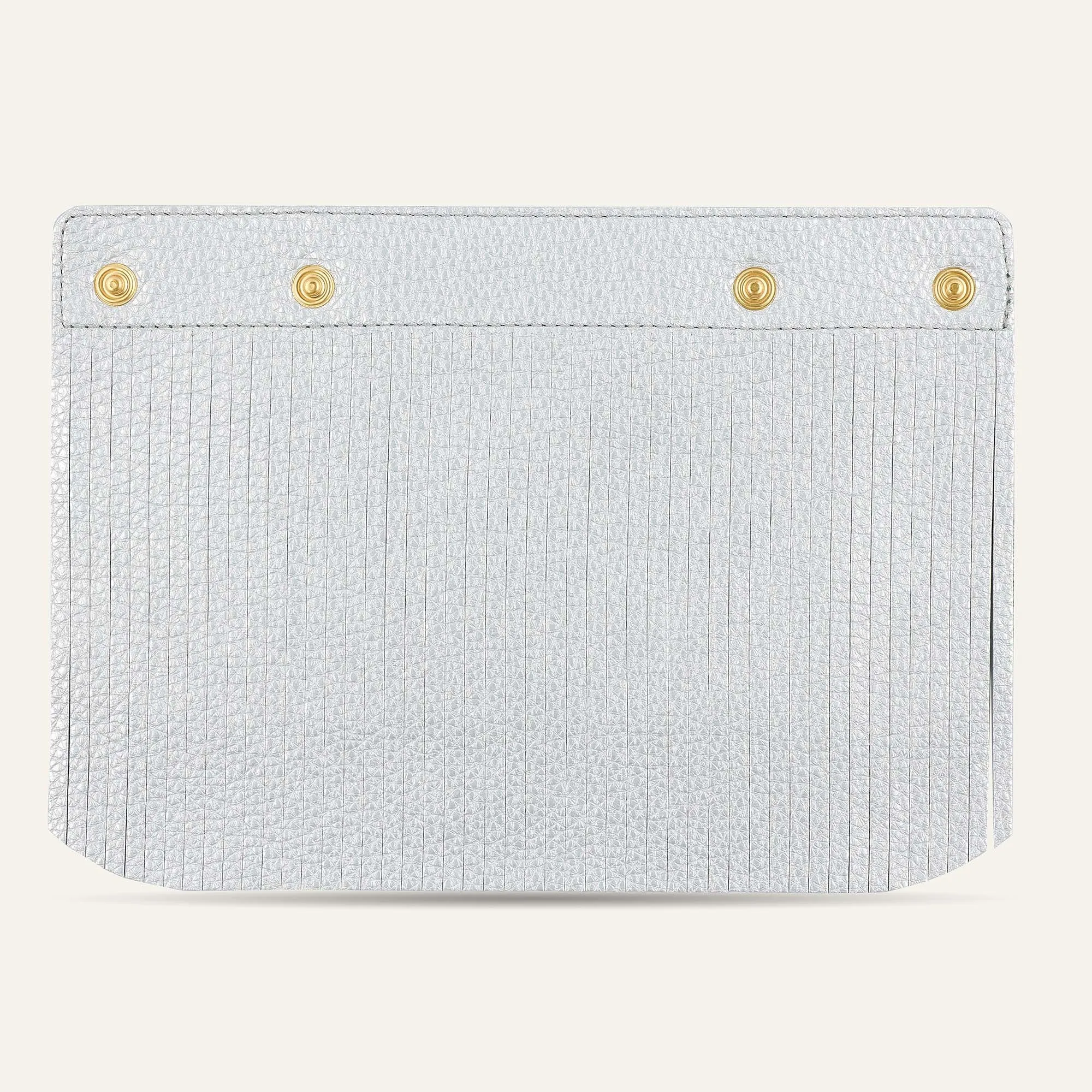 Deco Fringing | Caribbean Dreams Soft Metallic Silver with Gold hardware