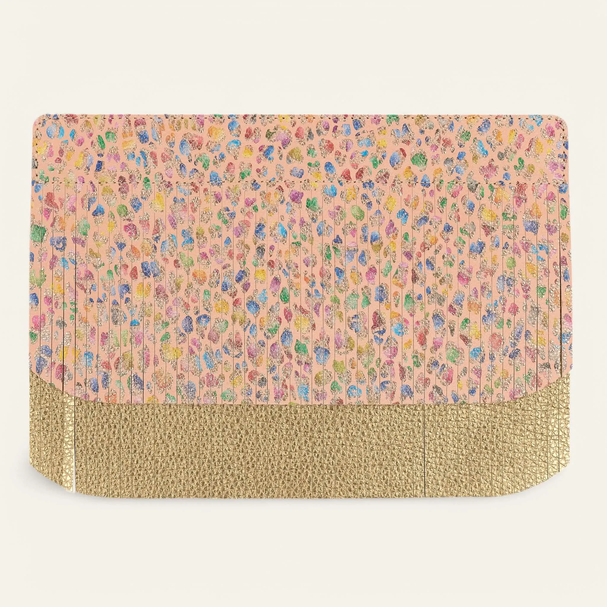 Deco Fringing | Confetti Shimmer Metallic Gold with Gold hardware