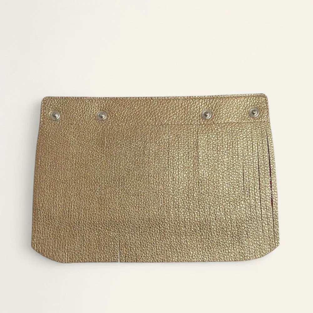 Deco Fringing | Paradise Petal Shimmer Metallic Gold with Silver hardware
