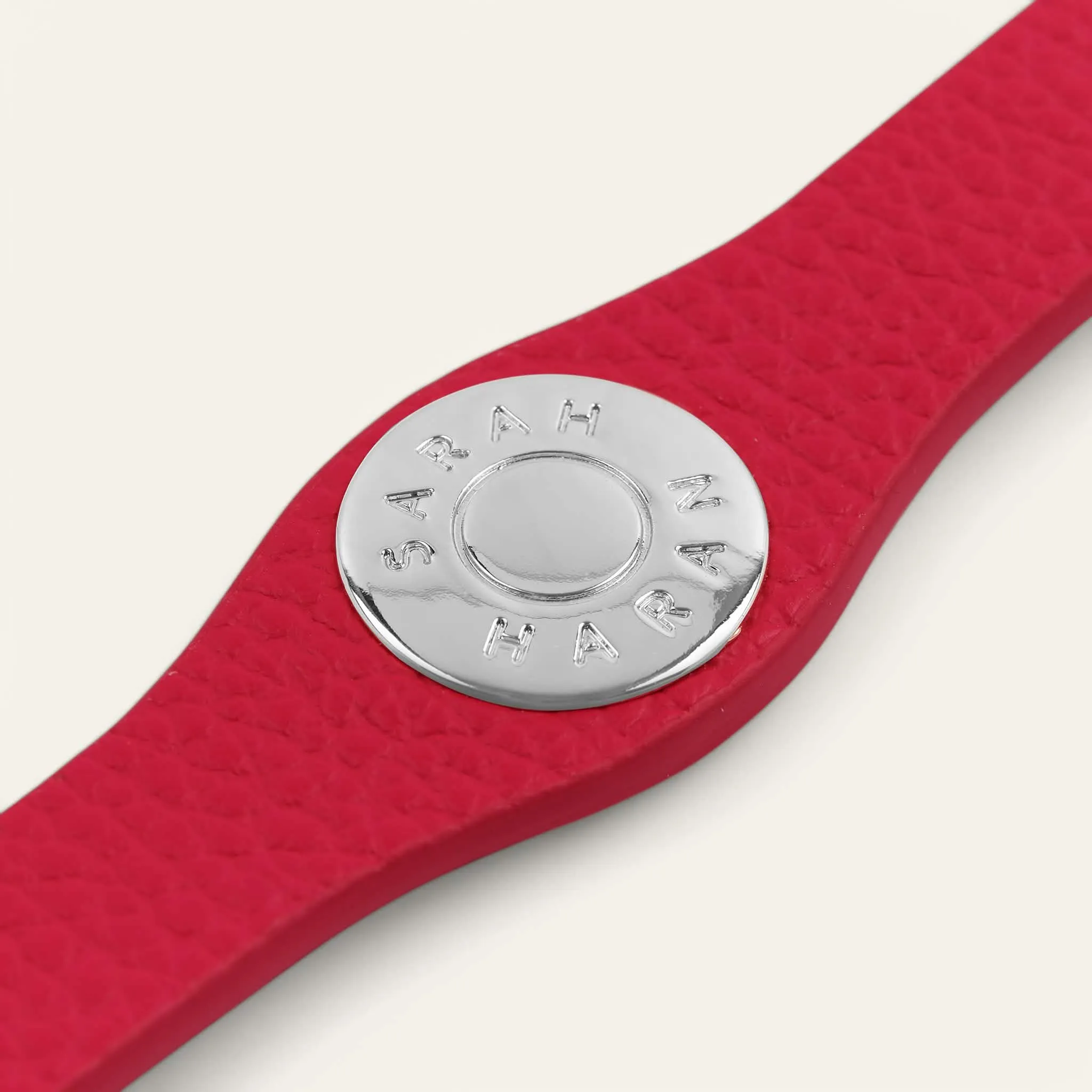 Deco Logo | Pillarbox Red with Silver hardware