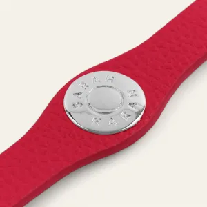Deco Logo | Pillarbox Red with Silver hardware