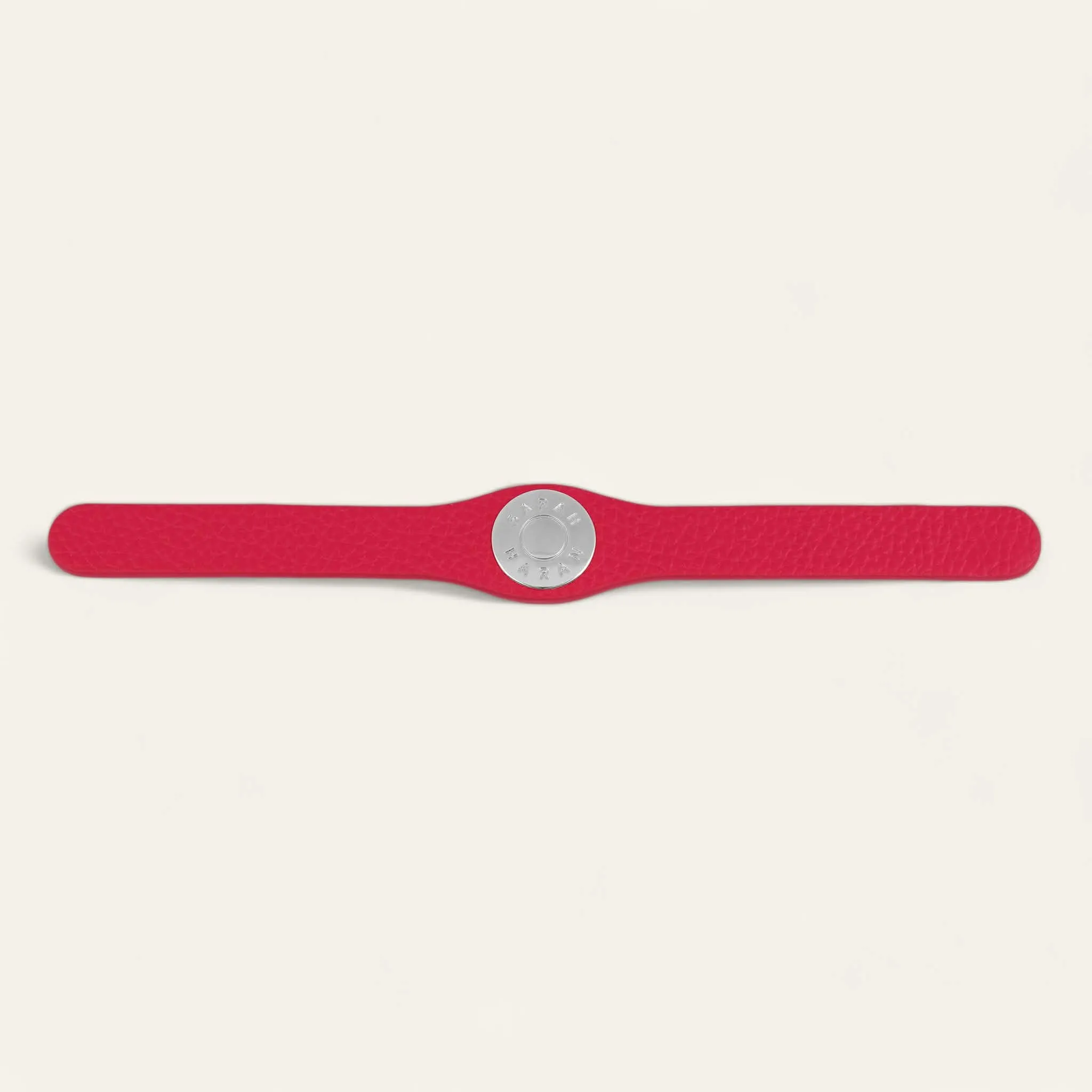 Deco Logo | Pillarbox Red with Silver hardware