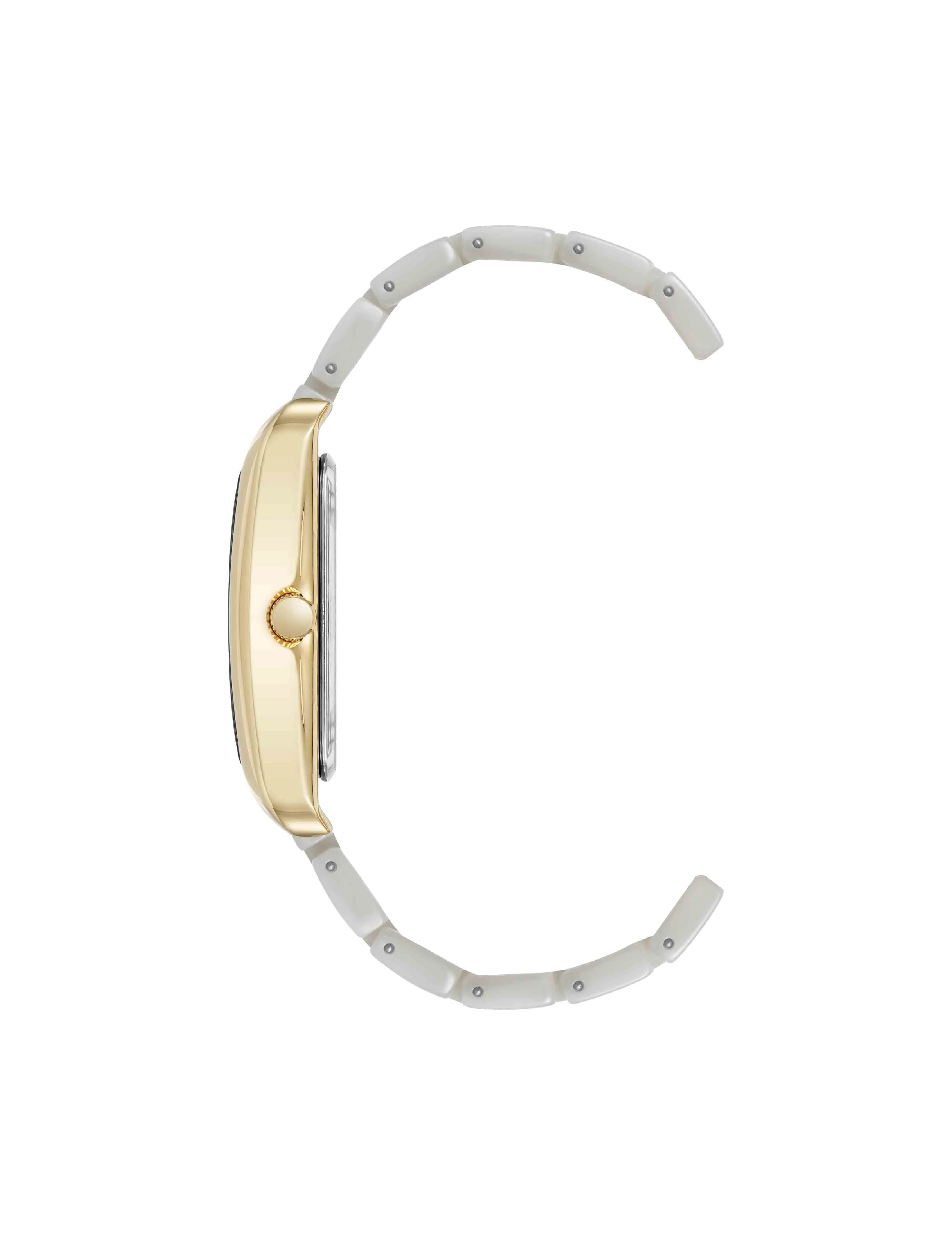 Delicate Rectangular Acetate Link Bracelet Watch