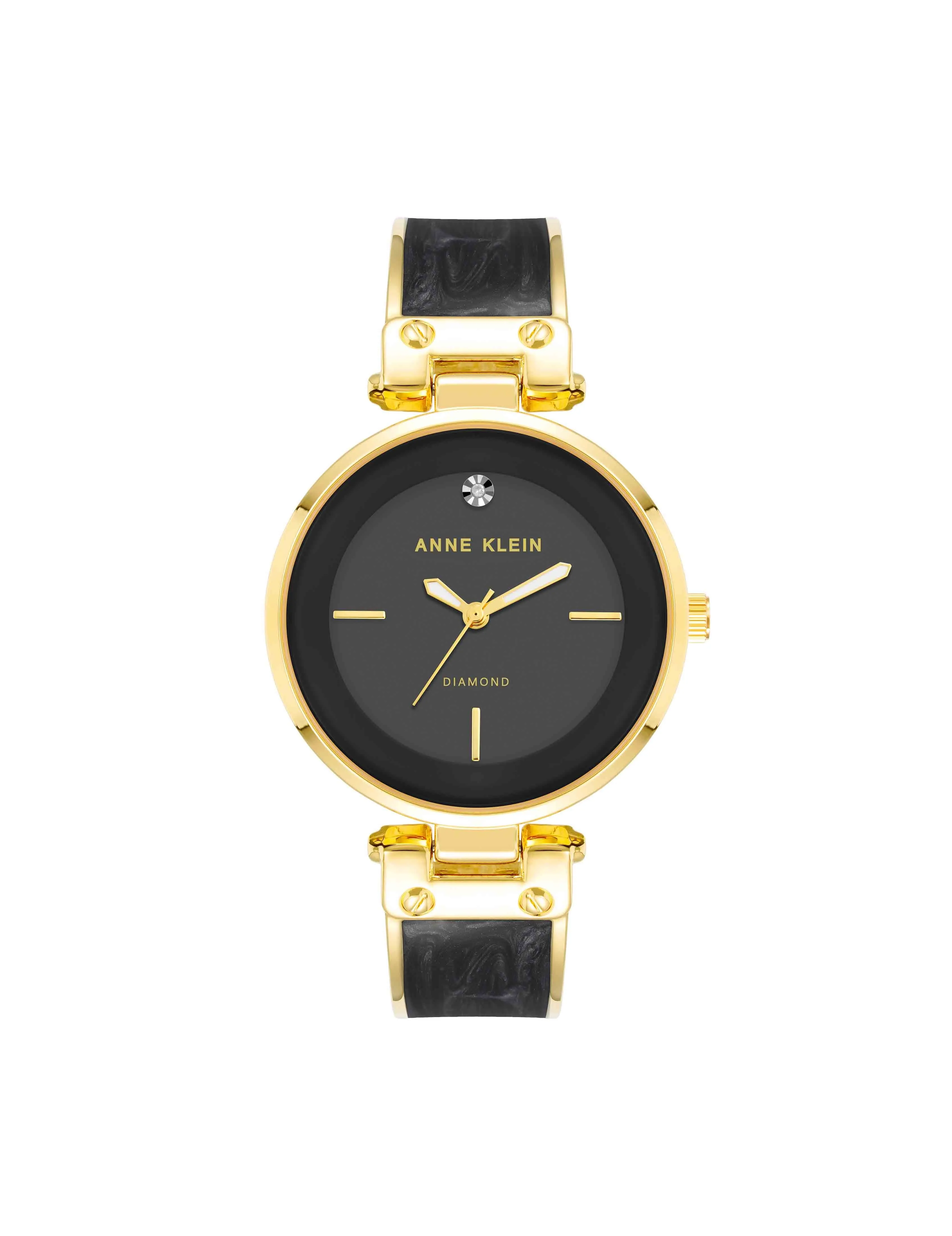 Diamond Accented Bangle Bracelet Watch