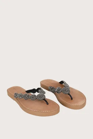 Eva Cristal Sandal Black