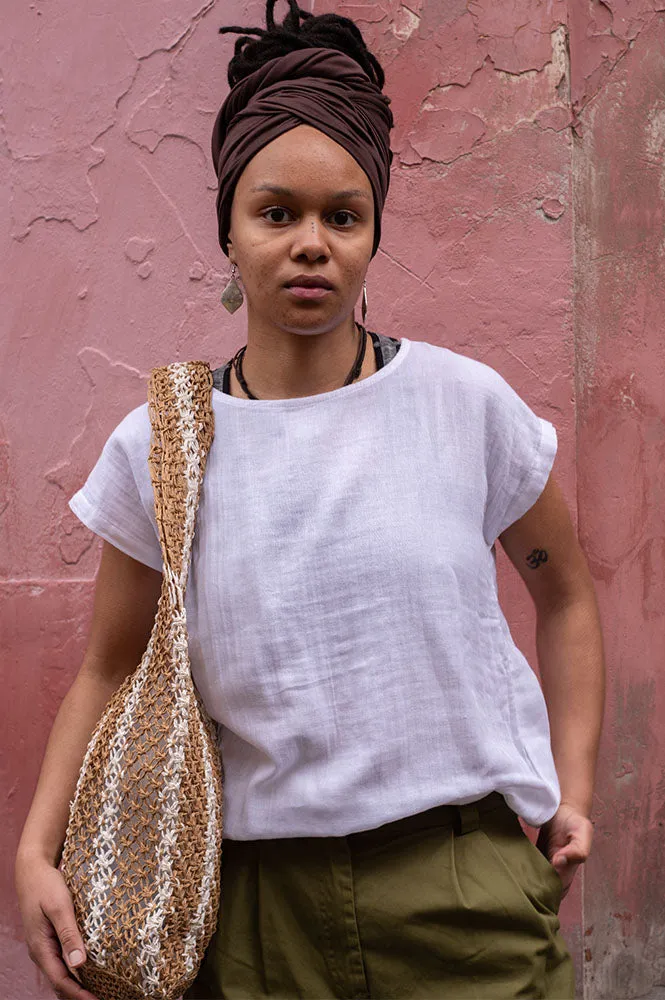 Fransa Manua White Blouse