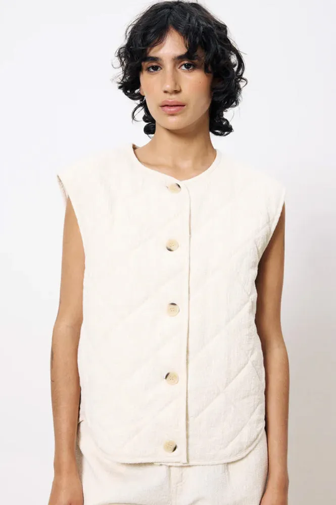 FRNCH Eglentine Cream Gilet