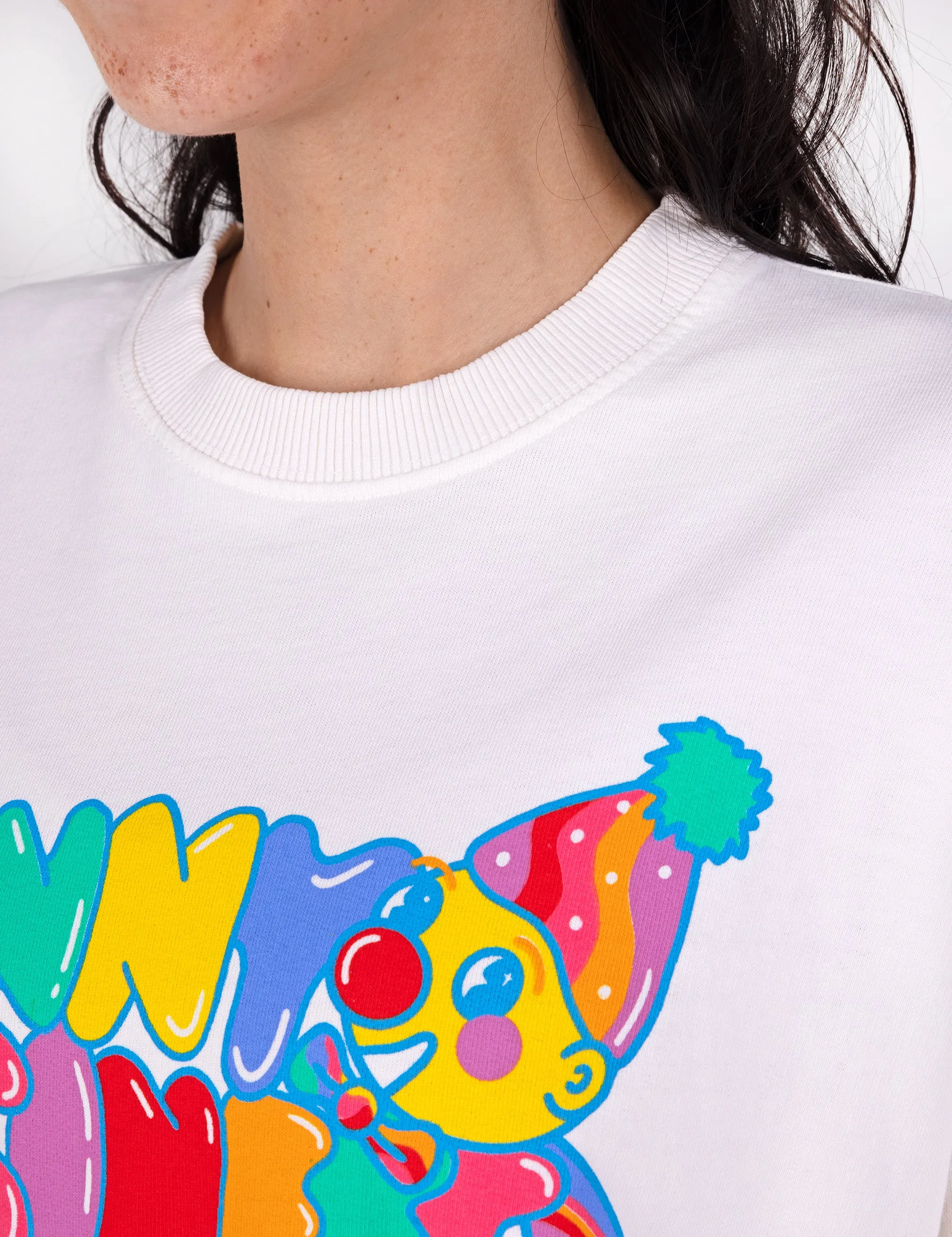 Funny Business Crop Crew Sweatshirt