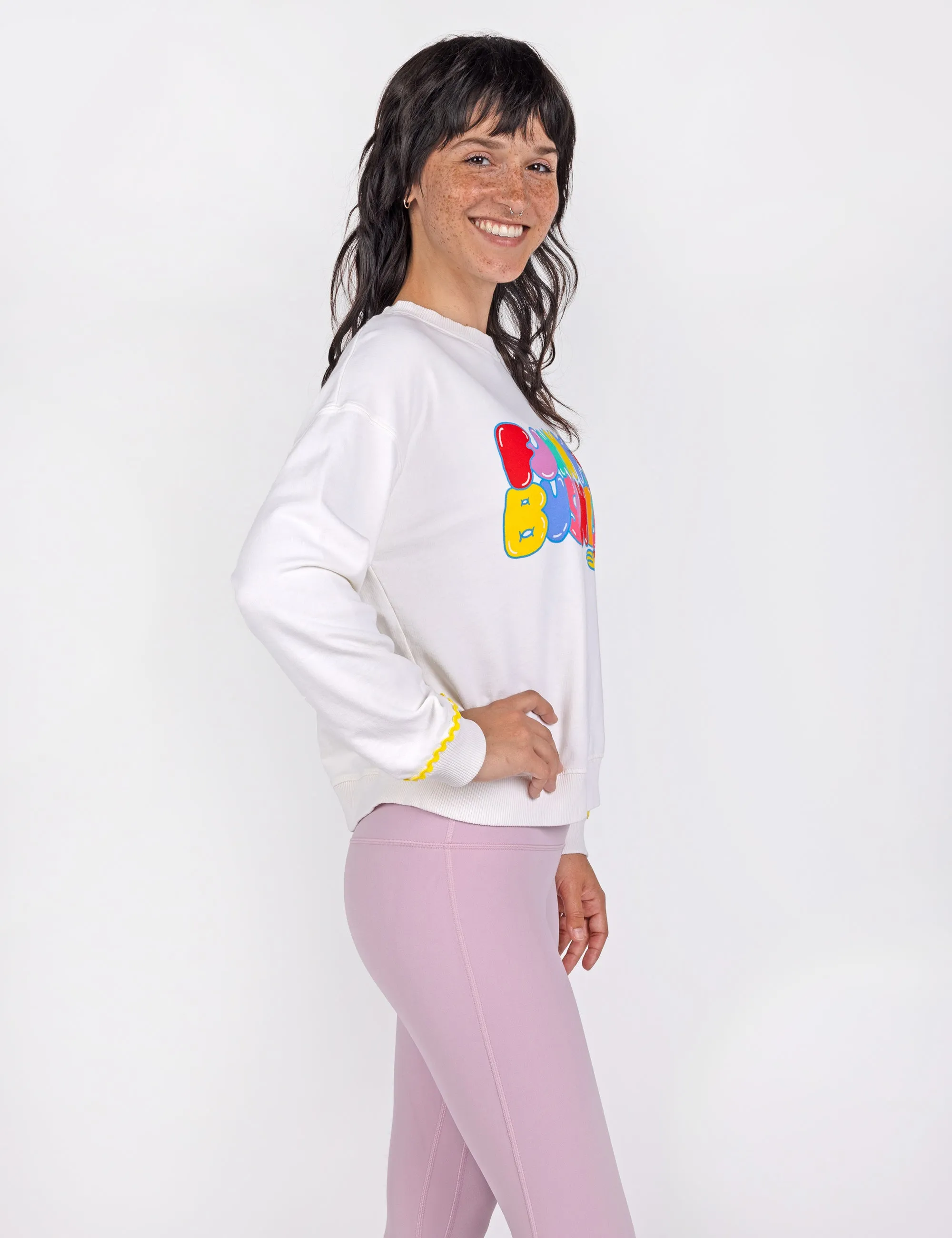 Funny Business Crop Crew Sweatshirt