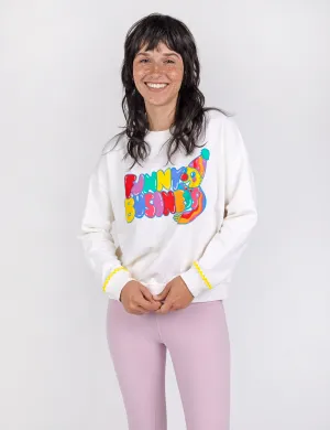 Funny Business Crop Crew Sweatshirt
