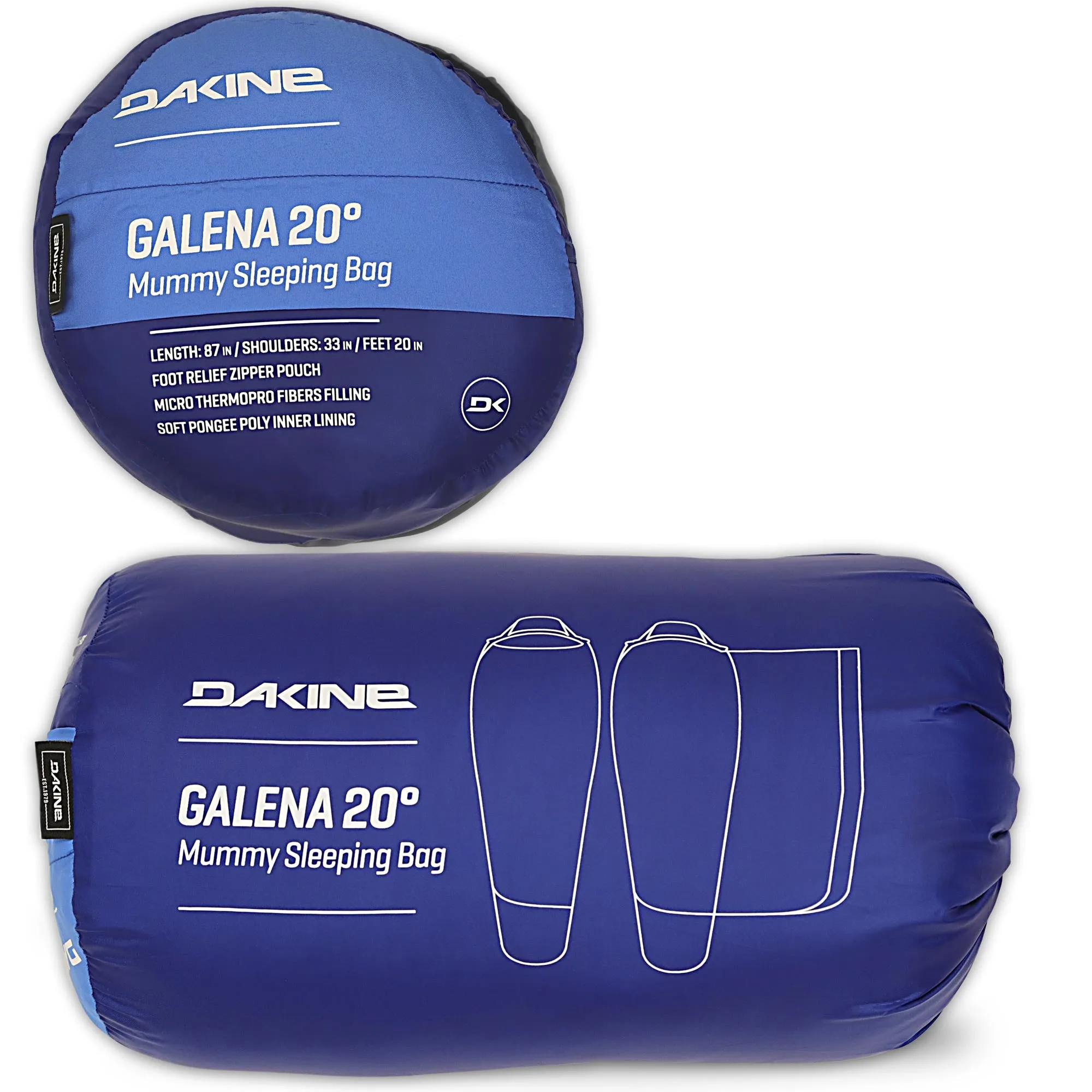 Galena 20 Series Sleeping Bag - Blue / Yellow
