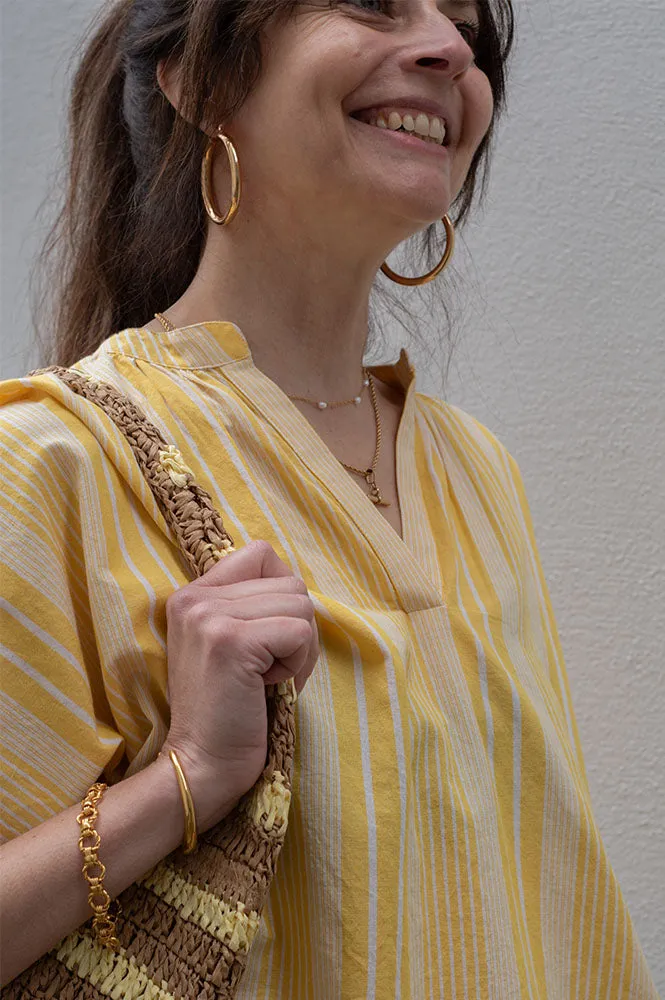Garance Vegas Yellow Striped Blouse
