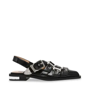 Gari Flat Shoe BLACK CRINKLE