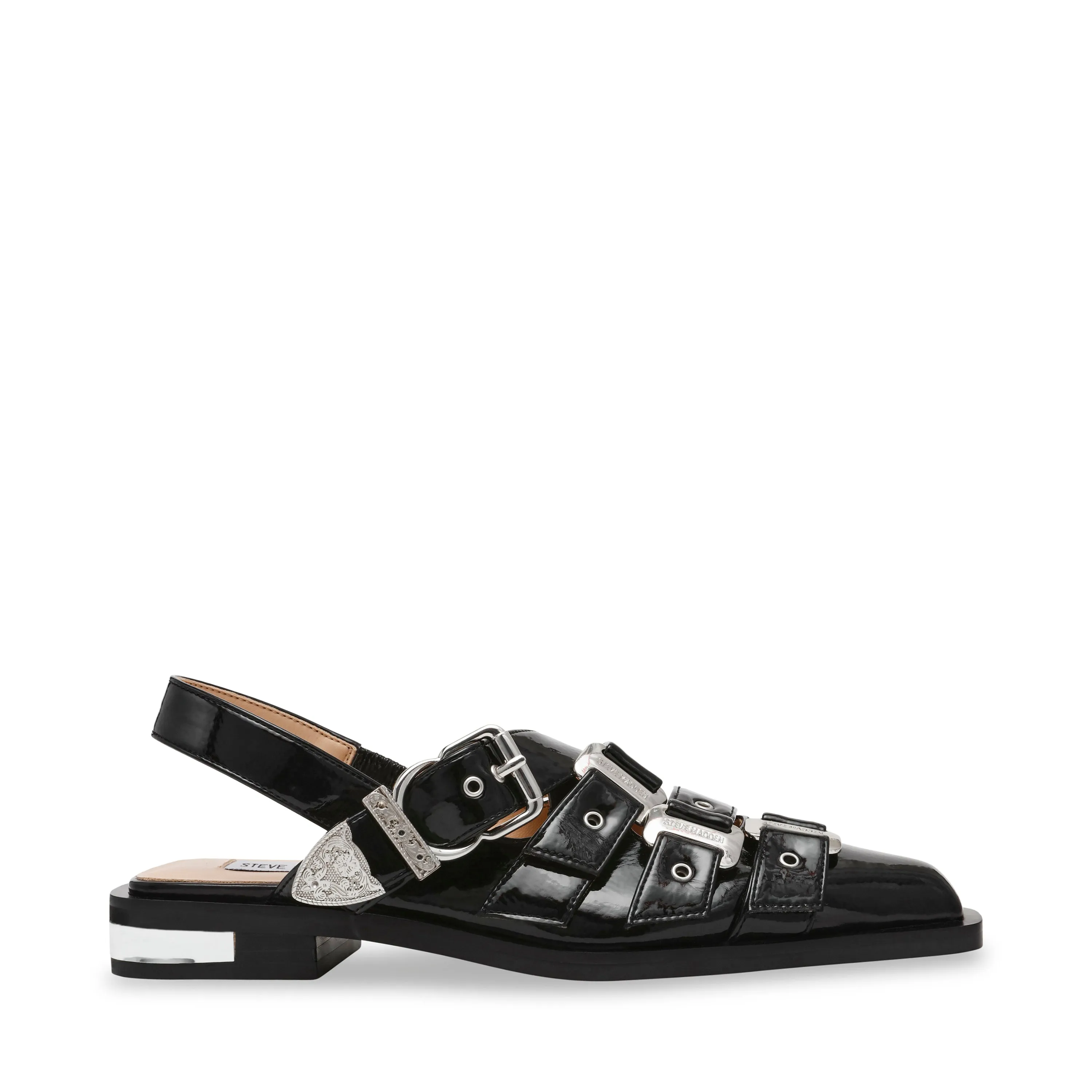 Gari Flat Shoe BLACK CRINKLE