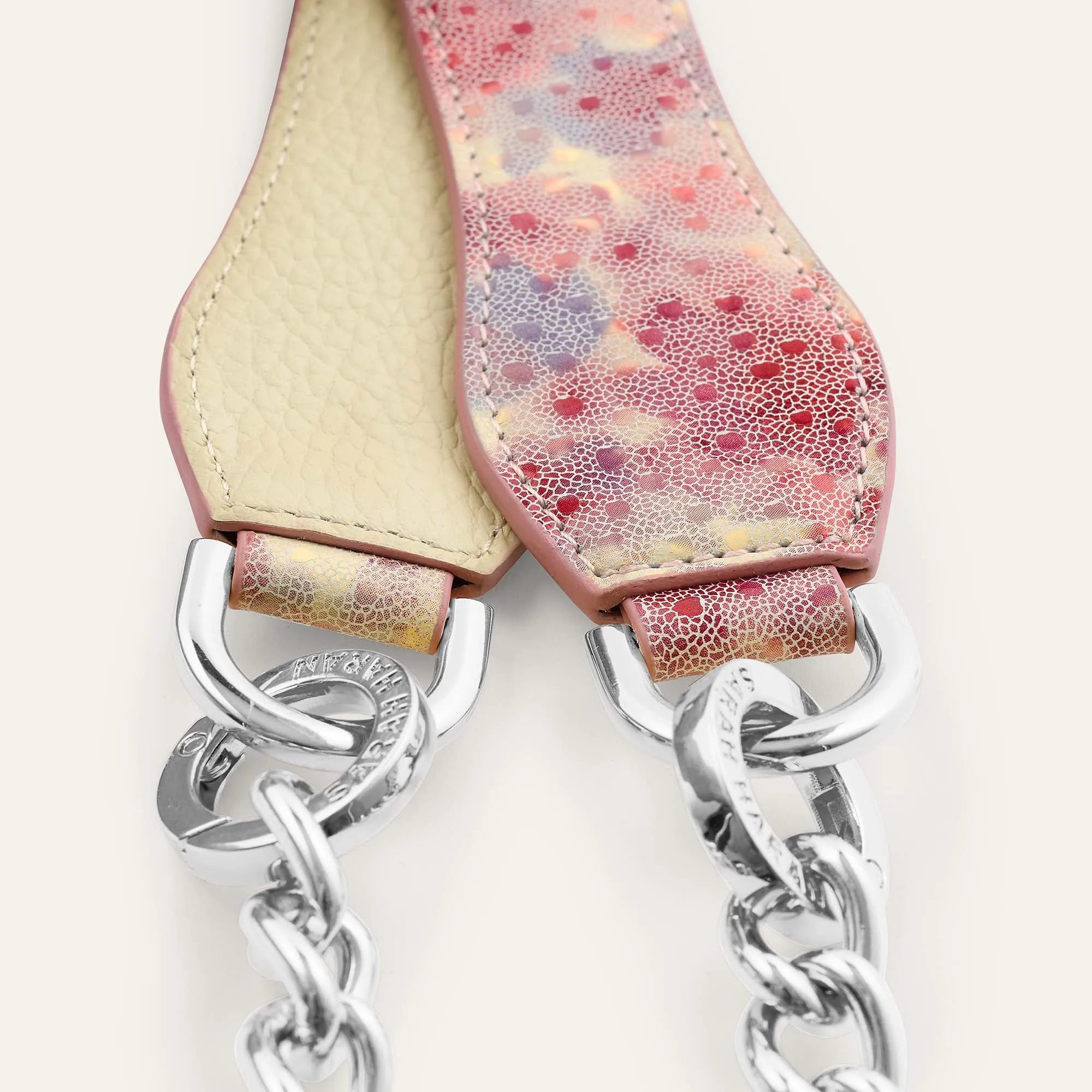 Gemini Strap | Cherry Blossom Cream with Silver hardware